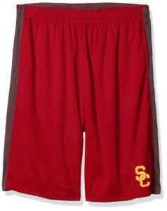 profile varsity men's big & tall athletic shorts, card red/charcoal, 2x