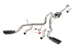 rough country dual cat-back exhaust for 2009-2014 f-150 2wd/4wd | v8-96010