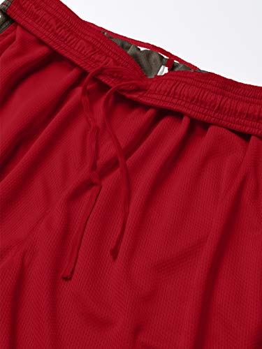 Profile Varsity Men's Big & Tall Athletic Shorts, Card Red/Charcoal, 2X