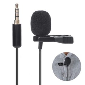 Lavalier Microphone, Professional Grade Omnidirectional Lapel Mic with Easy Clip on System for Recording Interview / Video Conference / Podcast / Voice Dictation / Phone