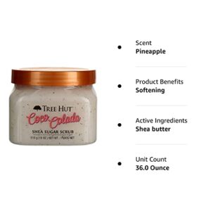 Tree Hut Sugar Body Scrub 18 Ounce Coco Colada (Pack of 2)