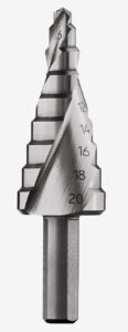 bosch professional 260925c138 hss step bit (for metal and plastic, Ø 4 – 20 mm, length 70.5 mm, drill accessories)