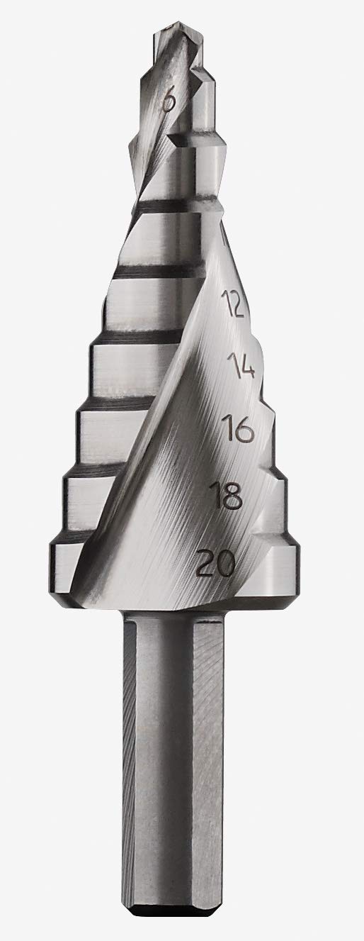 Bosch Professional 260925C138 HSS Step Bit (for Metal and Plastic, Ø 4 – 20 mm, Length 70.5 mm, Drill Accessories)