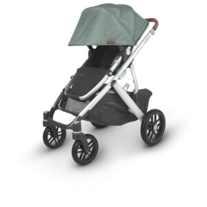 UPPAbaby Vista V2 Stroller - Emmett (Green Melange/Silver/Saddle Leather) + Travelbag for Vista, V2, Cruz, V2