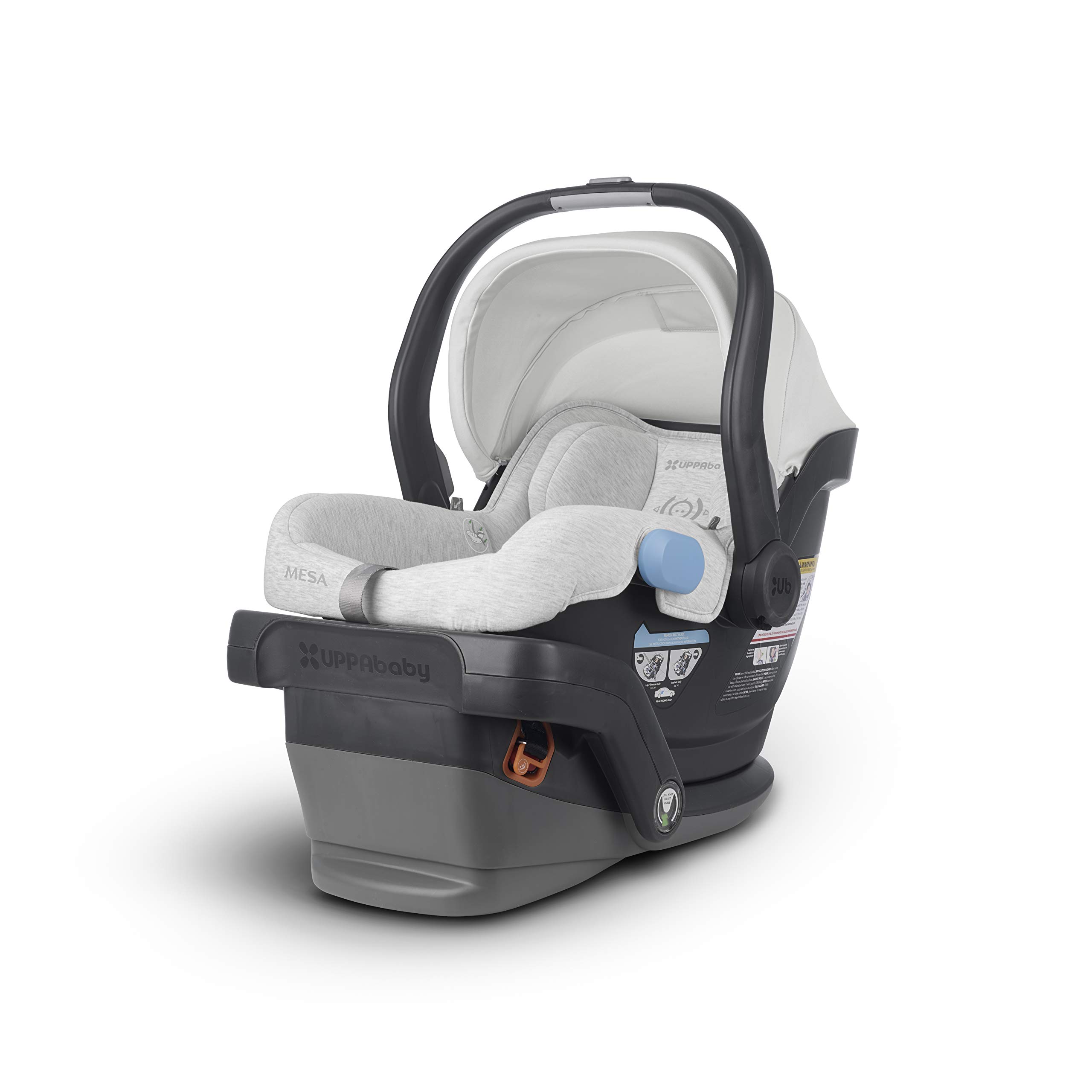 UPPAbaby Vista V2 Stroller - Bryce (White Marl/Silver/Chestnut Leather) + Mesa Infant Car Seat - Bryce (White Marl)