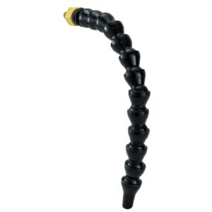 recpro rv 12" replacement flex spout hose for exterior spray port faucet | rv exterior shower hose | rv exterior hose (black)