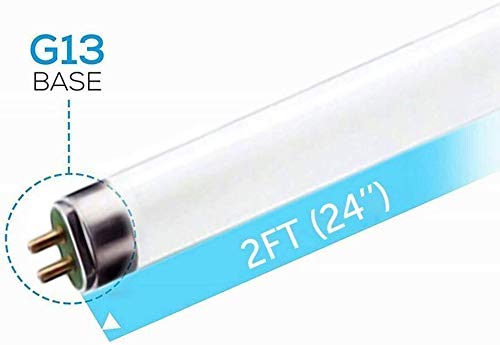 Circle (25 Pack F17T8/841 17W 24 Inch T8 Fluorescent Tube Light Bulb, 4100K Cool White, Medium Bi-Pin (G13) Base, 17 Watt T8 Light Bulbs