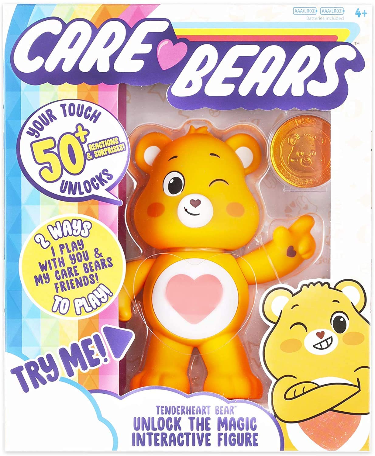 Care Bears Tenderheart Bear Interactive Collectible Figure , White