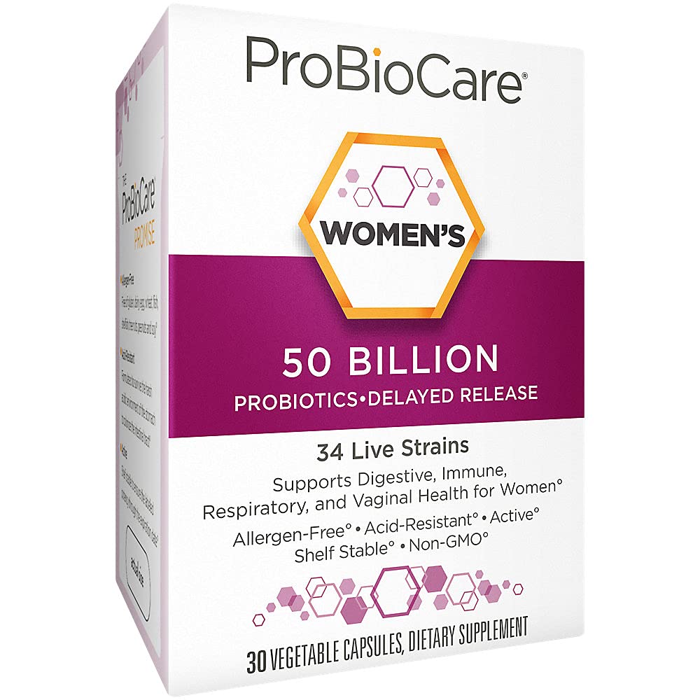 Probiotic for Women - 50 Billion CFUs - Supports Digestive & Vaginal Health (30 Vegetable Capsules)