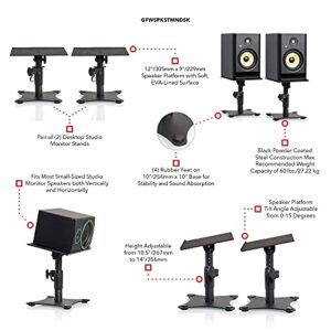 Gator Frameworks Desktop Studio Monitor and Speaker Stand - Set of 2 (GFWSPKSTMNDSK)