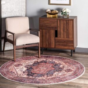 nuLOOM Leslie Transitional Printed Accent Rug, 3x5, Peach