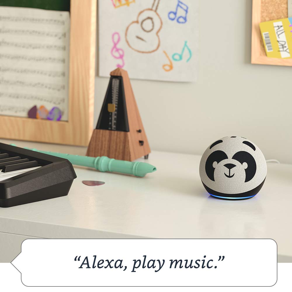 Echo Dot (4th Gen, 2020 release) Kids | Designed for kids, with parental controls | Panda