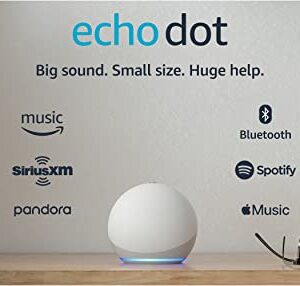 Echo Dot (4th Gen) | Smart speaker with Alexa | Glacier White