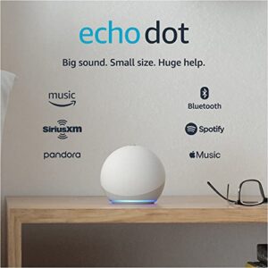 Echo Dot (4th Gen) | Smart speaker with Alexa | Glacier White