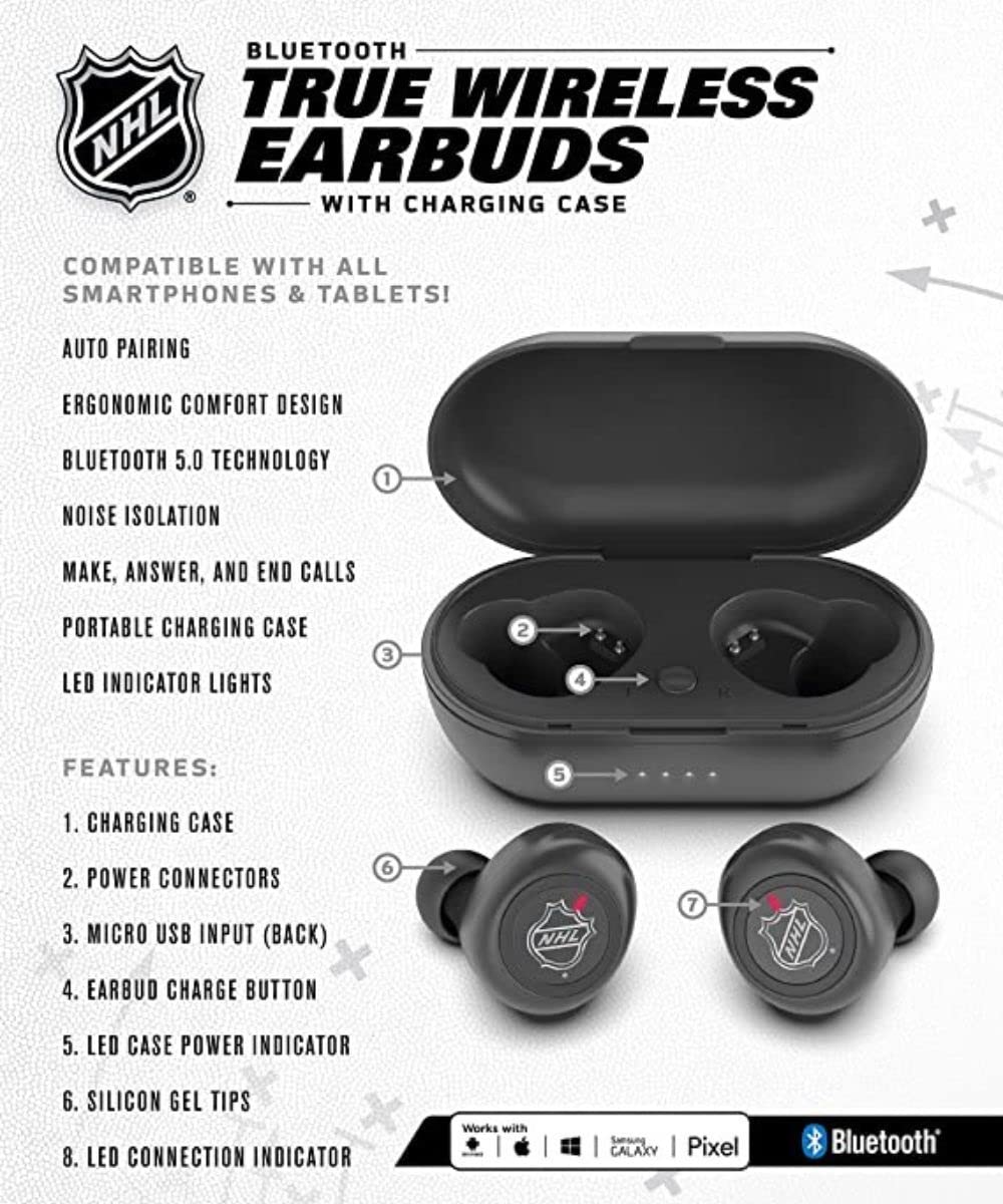 NHL Minnesota Wild True Wireless Earbuds, Team Color