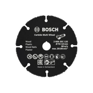 bosch professional 260925c125 tungsten carbide multi wheel cutting disc (for wood, plastic, plasterboard, copper pipe, Ø 76 mm, bore Ø 10 mm, angle grinder accessories)