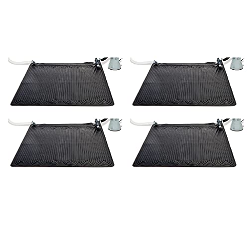 Intex 28685E Solar Mat Above Ground Swimming Pool Water Heater for 8,000 GPH Pool, Black (4 Pack)