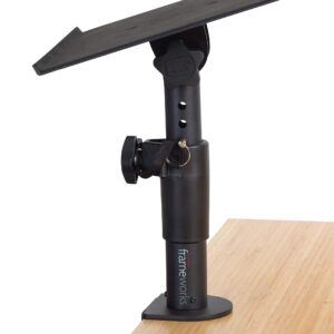 Gator Frameworks Desktop Clamp-On Studio Monitor and Speaker Stand - Set of 2 (GFWSPKSTMNDSKCMP)