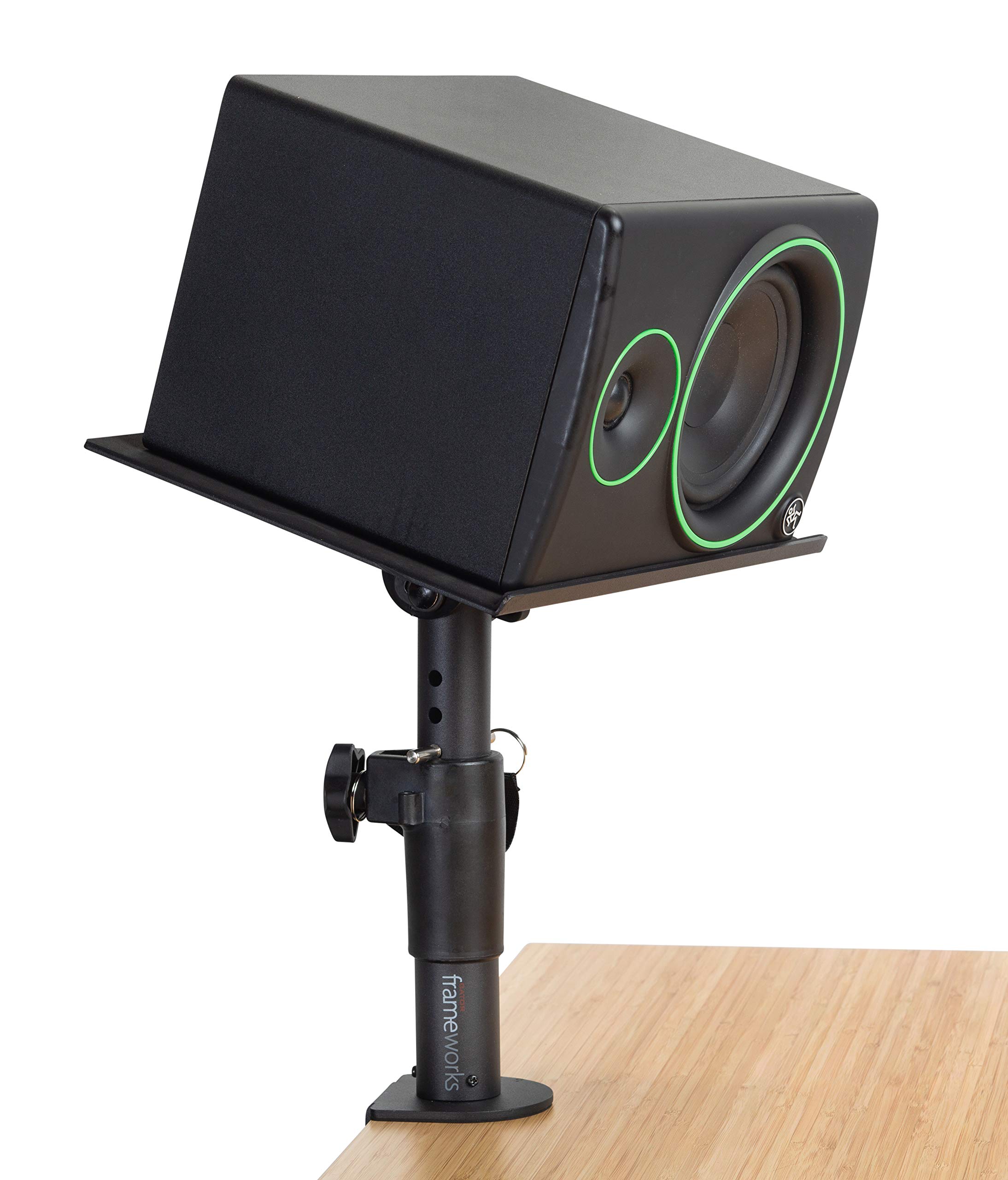 Gator Frameworks Desktop Clamp-On Studio Monitor and Speaker Stand - Set of 2 (GFWSPKSTMNDSKCMP)