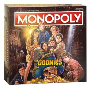 monopoly® the goonies | based on the 80s adventure classic film | collectible monopoly game featuring familiar locations and iconic moments