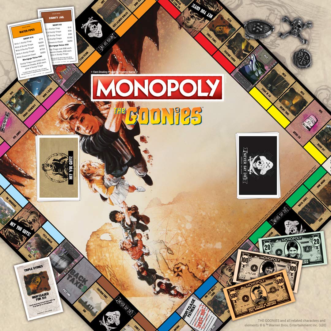 Monopoly® The Goonies | Based on The 80s Adventure Classic Film | Collectible Monopoly Game Featuring Familiar Locations and Iconic Moments