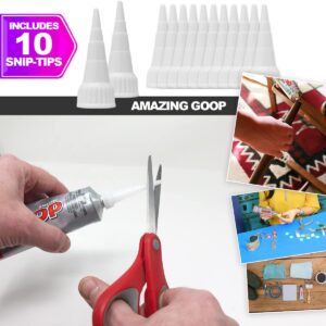 Amazing Goop All Purpose Glue 3.7oz (Clear) - Pixiss Bundle with 10 Snip Tip Applicators and 5 Spreader Tools - Industrial Strength Contact Adhesive Dries Clear - Waterproof Silicone Sealant