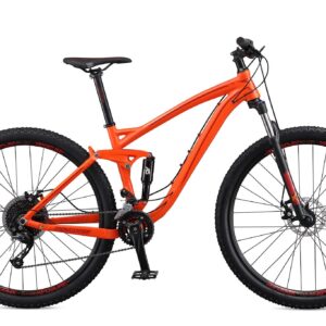 Mongoose Salvo Trail Adult Mountain Bike, 29-inch Wheels, 18-Speed Trigger Shifters, Lightweight Aluminum Large Frame, Disc Brakes, Orange