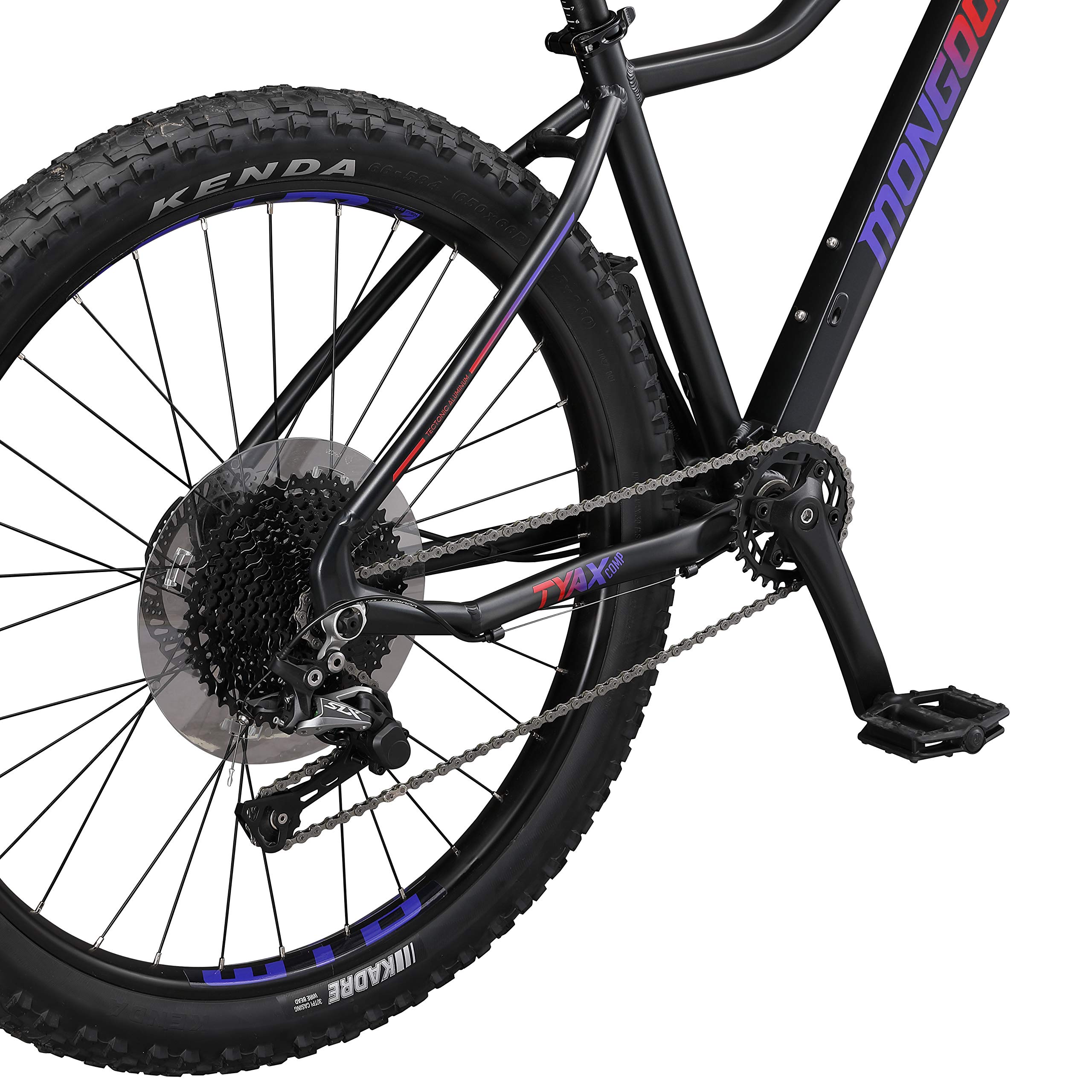 Mongoose Tyax Comp Adult Mountain Bike, 27.5-Inch Wheels, Tectonic T2 Aluminum Frame, Rigid Hardtail, Hydraulic Disc Brakes, Womens Medium Frame, Black