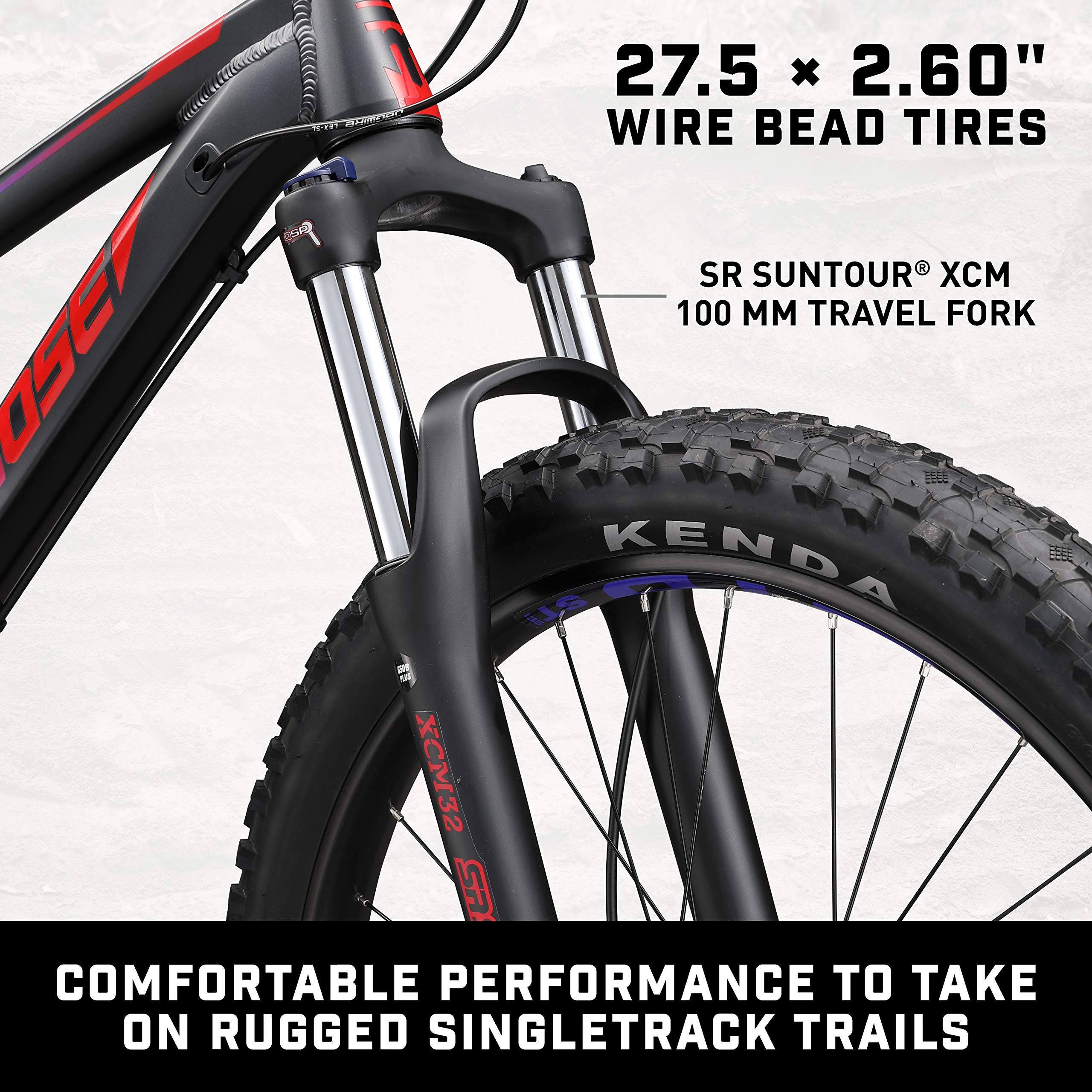 Mongoose Tyax Comp Adult Mountain Bike, 27.5-Inch Wheels, Tectonic T2 Aluminum Frame, Rigid Hardtail, Hydraulic Disc Brakes, Womens Medium Frame, Black