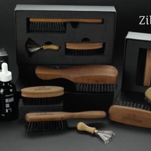 ZilberHaar Long Hair & Beard Brush - Soft 2nd Cut Boar Bristles - Perfect Skin Care for Men - Works with all Beard Balms and Beard Oils - Exfoliates Skin, Helps Softening and Conditioning Itchy Beards