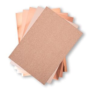 sizzix rose gold, surfacez, surfaces-opulent cardstock, 8x11.5 inches, 50 pack
