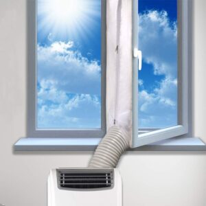anyair universal window seal for portable air conditioners, casement windows only, easy to install, 118 inches x 16 inches