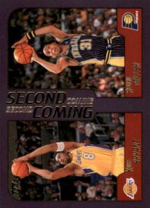 2000-01 topps #292 kobe bryant/reggie miller los angeles lakers/indiana pacers nba basketball trading card
