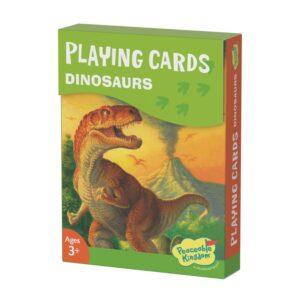 Peaceable Kingdom Full Deck of Themed Playing Cards for Kids – Dinosaur - Includes Instructions for a Classic Card Game - Great Gift for Ages 3 & up