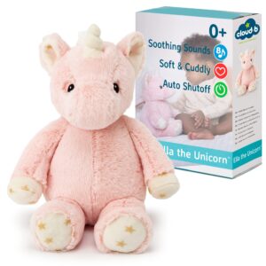 cloud b sound machine with white noise soothing sounds | cuddly stuffed animal | adjustable settings and auto-shutoff | ella the unicorn™