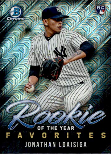 2019 Bowman Mega Box Rookie of the Year Favorites Refractors #ROYF-19 Jonathan Loaisiga New York Yankees Baseball Card