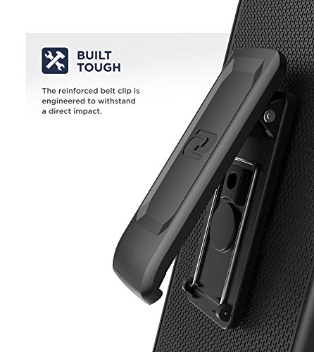 Encased Galaxy S20 Belt Clip Case (2020 DuraClip) Slim Cover with Holster (Samsung S20 6.2) Black