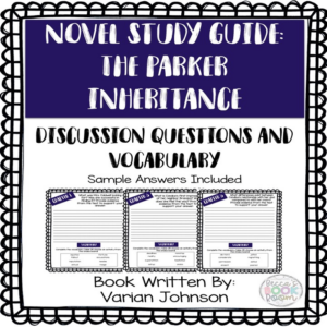 novel study guide - the parker inheritance - comprehension questions & vocabulary