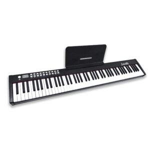 dulcette dc11 88-key portable piano keyboard | built-in speakers | semi-weighted keys | sustain pedal midi/usb | electric keyboard piano 88-keys | music stand | free carrying bag