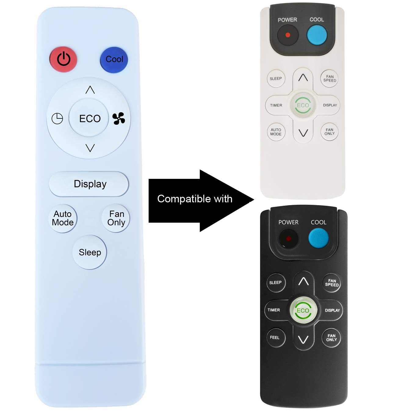 Replacement for Emerson Quiet Kool Window Air Conditioner Remote Control EARC15RE1 EARC10RSE1 EARC12RSE1 EARC15RSE1 EARC18RE2 EARC22RE2 EARC24RE2