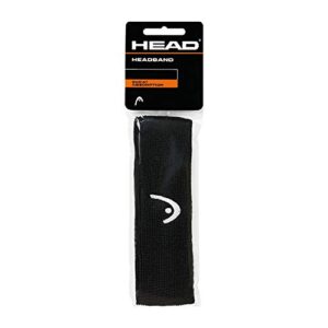 head headband - tennis sweatbands for women and men - sweat absorption head bands, black