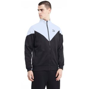 puma men's iconic mcs track jacket, black, m