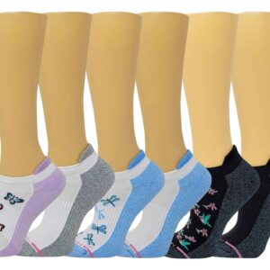 Motion Dr Women's 6pk Compression Low Cut Anklet Socks (9-11, Assorted #3)