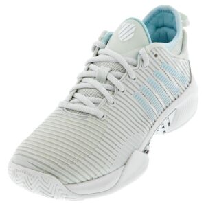 k-swiss women's hypercourt supreme tennis shoe, barely blue/white/blue glow, 6.5 m