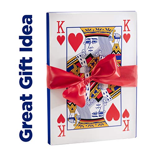 Prextex Jumbo Playing Cards Full Deck Huge Poker Index Giant Playing Cards Fun for All Ages! - Large Playing Cards - Size 8.5 x 11 Inches