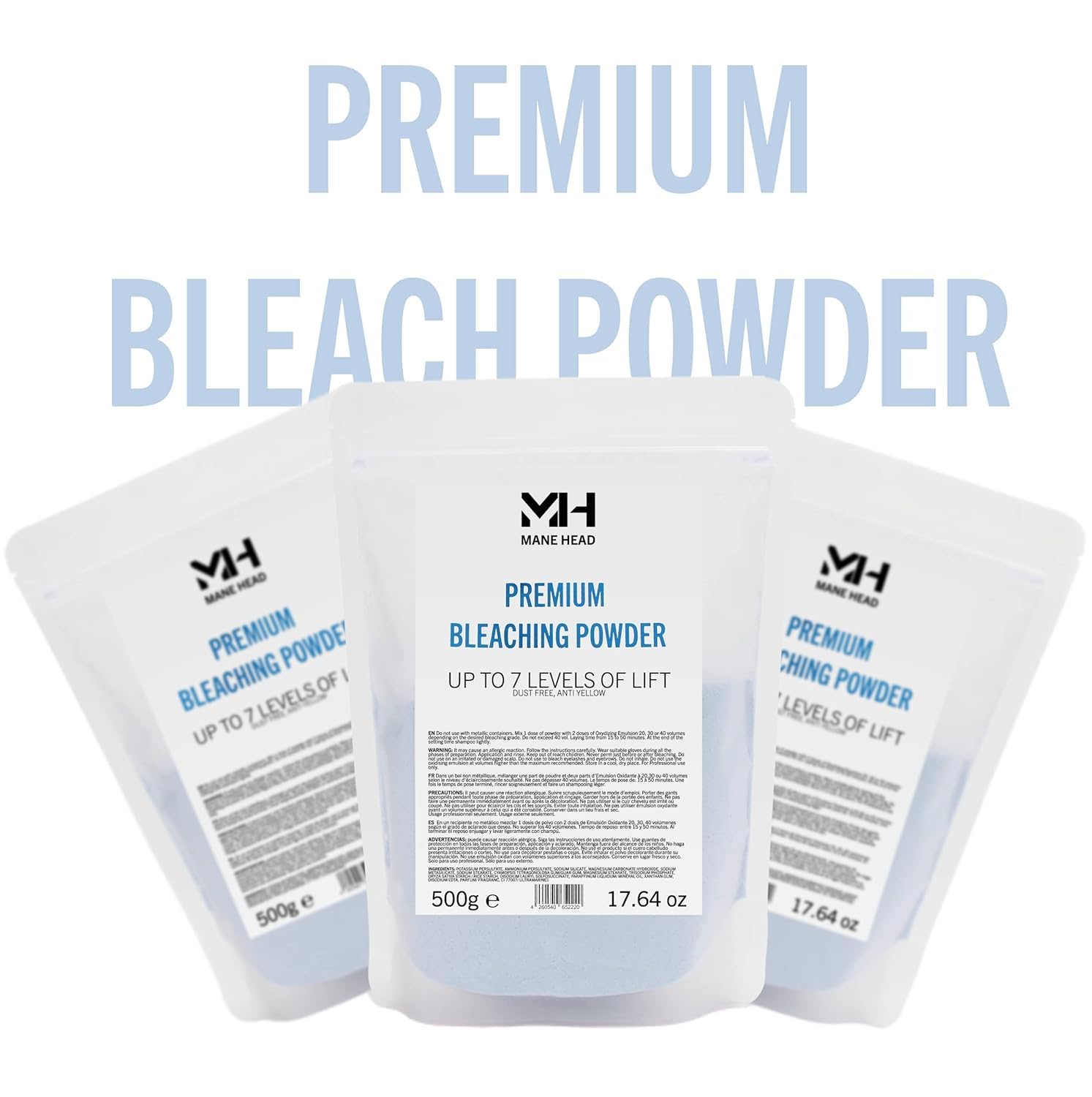 Dust Free Bleach powder for hair, hair bleach, hair toner, hair bleach powder - 500g, 17.64 oz