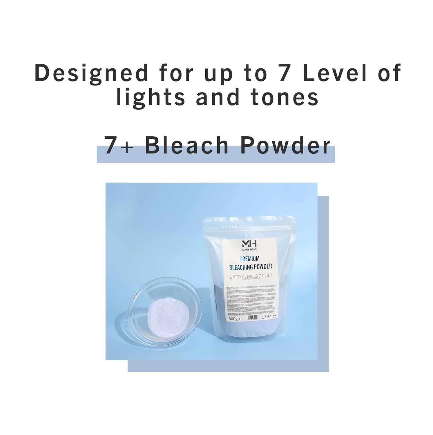 Dust Free Bleach powder for hair, hair bleach, hair toner, hair bleach powder - 500g, 17.64 oz