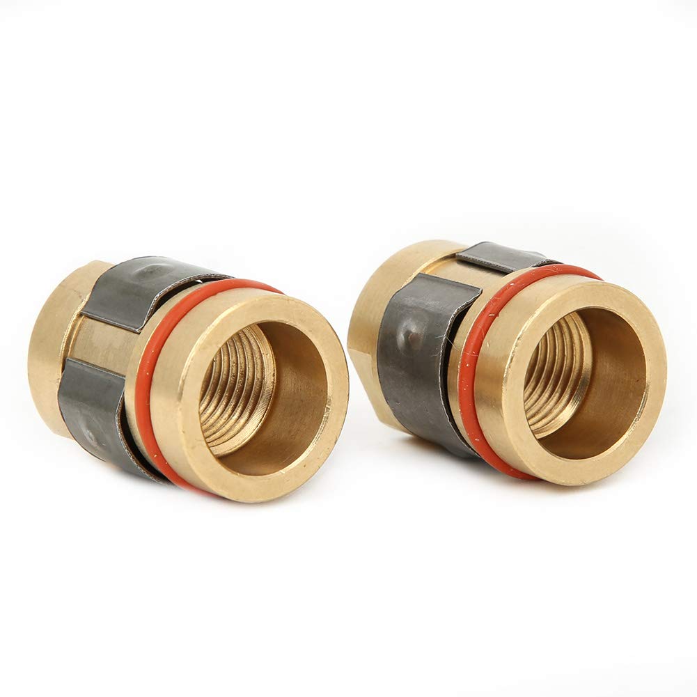 2 PCS Brass Nozzle Adapter,MIG Welding Gun Nozzle Adapter,Female Threads Connection, CNC Machining Process,Heat Resistant,,Not Easy to Come Off,for Miller M-25/M-40 Hobart