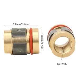 2 PCS Brass Nozzle Adapter,MIG Welding Gun Nozzle Adapter,Female Threads Connection, CNC Machining Process,Heat Resistant,,Not Easy to Come Off,for Miller M-25/M-40 Hobart