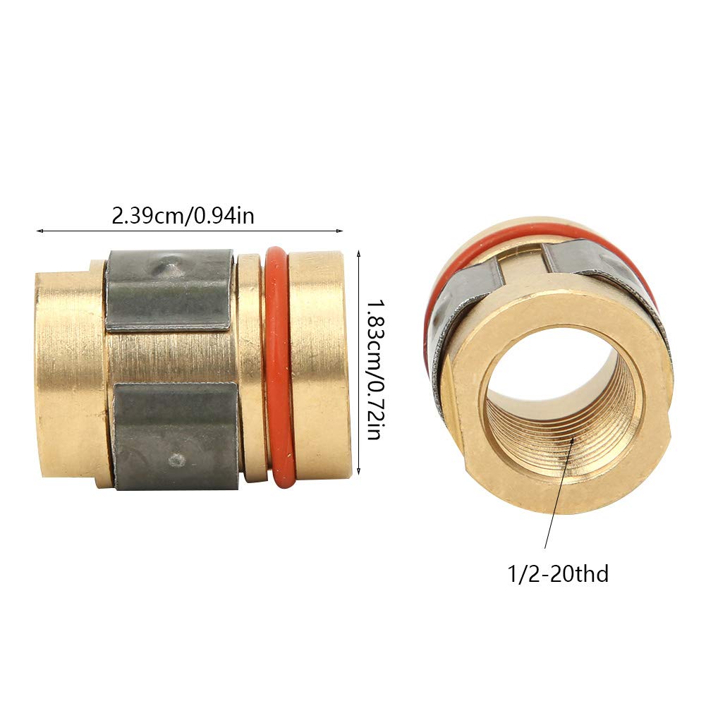 2 PCS Brass Nozzle Adapter,MIG Welding Gun Nozzle Adapter,Female Threads Connection, CNC Machining Process,Heat Resistant,,Not Easy to Come Off,for Miller M-25/M-40 Hobart